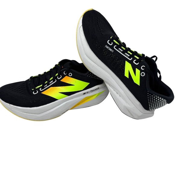 New Balance Other - New Balance FuelCell SuperComp Trainer v3 Mens 8.5 Running Sneakers Black Lime